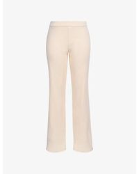House Of Cb - Chiara Straight-Leg High-Rise Stretch-Crepe Trousers - Lyst