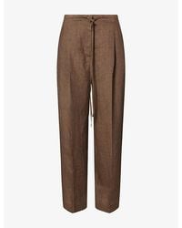 RÓHE Frames - Drawstring Relaxed-Fit Linen Trousers - Lyst