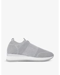 Carvela Kurt Geiger - Janeiro 2 Crystal-Embellished Mesh Low-Top Trainers - Lyst