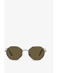 Giorgio Armani - Ar6112j Rectangular-frame Acetate And Metal Sunglasses - Lyst