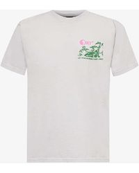 Obey - Worries Fade Away Brand-print Cotton-jersey T-shirt - Lyst