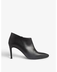 LK Bennett - Elle Heeled Leather Ankle Boots - Lyst