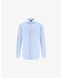 BOGGI - Slim-Fit Striped Cotton-Twill Shirt - Lyst