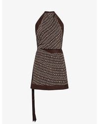 SIR. - Astrid Halter Woven Mini Dress - Lyst