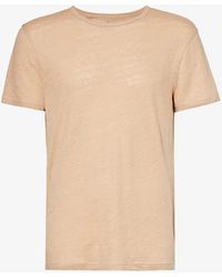 Derek Rose - Jordan Crewneck Linen T-shirt - Lyst