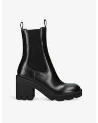 Burberry - Stride Leather Heeled Mid-calf Boots - Lyst
