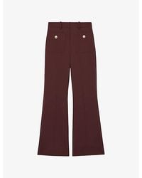 Reiss - Parisa Flared-Leg Woven Trousers - Lyst