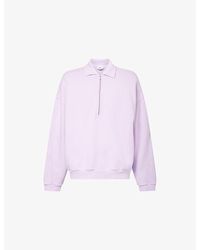 Agolde - Pace Quarter-Zip Cotton-Jersey Sweatshirt - Lyst