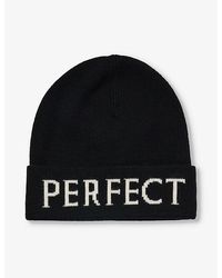 Perfect Moment - Branded-print Wool Beanie Hat - Lyst