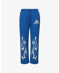 GODMADE - Graphic-Print Washed Cotton Joggers - Lyst