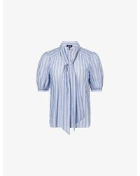 ME+EM - Boxy-Fit Striped Cotton Top - Lyst