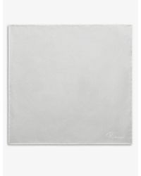 Reiss - Ceremony Logo-Print Silk Pocket Square - Lyst