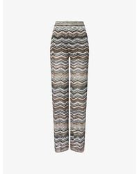 Missoni - Zigzag Lamé Sequin Wide-Leg Trousers - Lyst