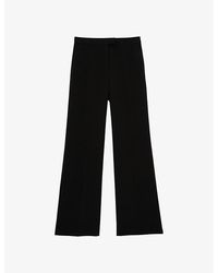 The Kooples - Straight-Leg High-Rise Crepe Trousers - Lyst