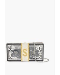 Judith Leiber - Silver Jetstack Of Cash Crystal-embellished Brass Clutch Bag - Lyst