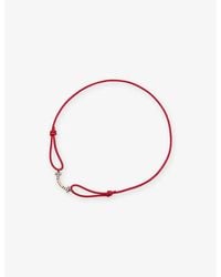 Tiffany & Co. - Tiffany T Smile 18Ct Rose And 0.03Ct Diamond Cord Bracelet - Lyst
