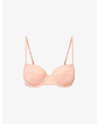 Calvin Klein - Abstract-lace Stretch-lace Balconette Bra - Lyst