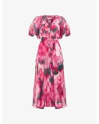 Phase Eight - Caterina Floral-Print Woven Midi Dress - Lyst