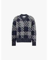 Dries Van Noten - Macao Patterned Wool-Alpaca Blend Jumper - Lyst