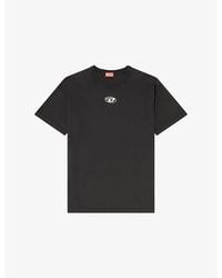 DIESEL - T-Norm-Iod Logo-Embroidered Cotton-Jersey T-Shirt - Lyst