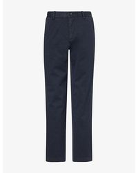 Sunspel - Regular-Fit Flat-Front Stretch-Cotton Chino Trousers - Lyst