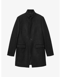 AllSaints - Haydon Lapel-Collar Wool-Blend Coat - Lyst