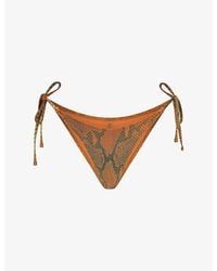 Skims - Signature Swim Dipped Tie Bikini Bottoms - Lyst