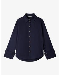 Sandro - Wide-Cuff Relaxed-Fit Stretch-Cotton Shirt - Lyst