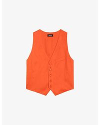 Zadig & Voltaire - Emaux V-Neck Button-Up Satin Top - Lyst