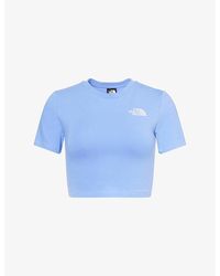 The North Face - Cropped Slim-Fit Cotton-Jersey T-Shirt - Lyst