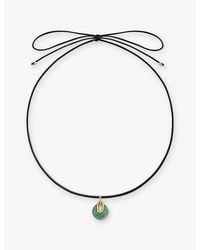 Monica Vinader - Kate Young Gemstone 18Ct Vermeil And Aventurine Cord Necklace - Lyst