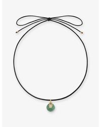 Monica Vinader - Kate Young Gemstone 18Ct Vermeil And Aventurine Cord Necklace - Lyst