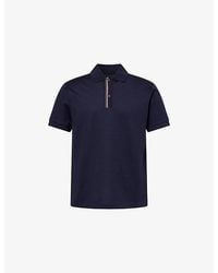 Paul Smith - Stripe-Trim Short-Sleeve Cotton Polo T-Shirt - Lyst