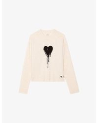 Zadig & Voltaire - Markuz Heart-Intarsia Cashmere Jumper - Lyst