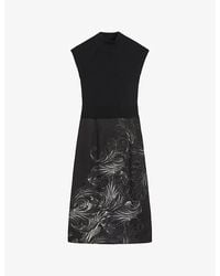 Ted Baker - Hewiet Floral-print Woven Midi Dress - Lyst