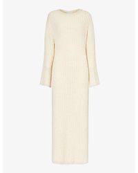 Pretty Lavish - Eleanor Ribbed Knitted Maxi Dress - Lyst