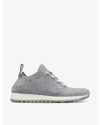 Jimmy Choo - Veles Faux Pearl-Embellished Low-Top Knitted Trainers - Lyst