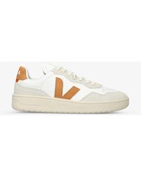 Veja - V90 Logo-embroidered Low-top Leather Trainers - Lyst