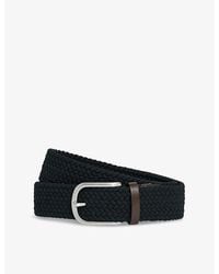 Reiss - Elmont Plaited-Weave Woven Belt - Lyst