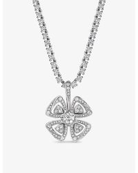 BVLGARI - Fiorever 18Ct- And 5.96Ct Brilliant-Cut Diamond Necklace - Lyst