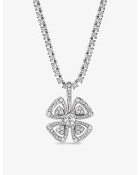 BVLGARI - Fiorever 18Ct- And 5.96Ct Brilliant-Cut Diamond Necklace - Lyst