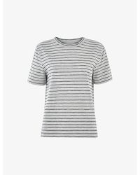 Whistles - Emily Ultimate Stripe-Print Short-Sleeve Cotton T-Shirt - Lyst