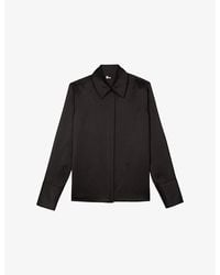 The Kooples - Long-Sleeved Satin Shirt - Lyst