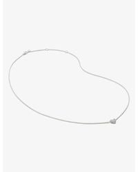 Monica Vinader - Heart Sterling- And 2.4Ct Lab-Grown Diamond Pendant Necklace - Lyst