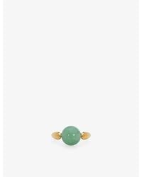 Monica Vinader - Kate Young Round 18Ct Vermeil And Aventurine Gemstone Ring - Lyst