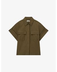JOSEPH - Justo Flap-Pocket Cotton-Poplin Shirt - Lyst