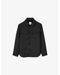 Sandro - Patch-Pocket Relaxed-Fit Woven Overshirt - Lyst