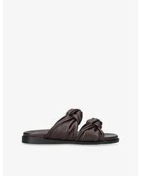 Dear Frances - Tye Leather Slides - Lyst