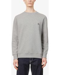 PS by Paul Smith - Zebra Brand-embroidered Organic-cotton Sweatshirt - Lyst
