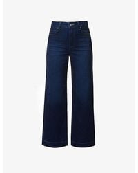 PAIGE - Anessa Ankle Wide-Leg Denim Jeans - Lyst